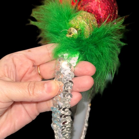 Christmas Headband, Holiday Party Headpiece, Ugly Sweater Party Hair Accessory - Picture 9 of 16